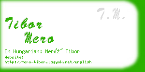 tibor mero business card